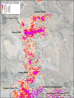 Figure 1 – Location plan of Macraes showing Golden Point and Round Hill (Round Hill Project) targets (CNW Group/OceanaGold Corporation) Photo_Asset_1